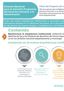 Sistema Nacional para la Garantía Progresiva del Derecho Humano a la Alimentación – Proyecto de Ley (Infografía)
